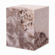 Itah Accent End Table | Square | White and Brown Faux Stone | 16’’ BM333155