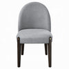 Jeh Side Dining Chair Set of 2 | Gray Chenille | Espresso Brown Wood BM333156