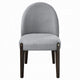 Jeh Side Dining Chair Set of 2 | Gray Chenille | Espresso Brown Wood BM333156