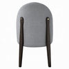 Jeh Side Dining Chair Set of 2 | Gray Chenille | Espresso Brown Wood BM333156