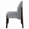 Jeh Side Dining Chair Set of 2 | Gray Chenille | Espresso Brown Wood BM333156