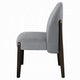Jeh Side Dining Chair Set of 2 | Gray Chenille | Espresso Brown Wood BM333156