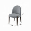 Jeh Side Dining Chair Set of 2 | Gray Chenille | Espresso Brown Wood BM333156