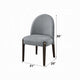 Jeh Side Dining Chair Set of 2 | Gray Chenille | Espresso Brown Wood BM333156