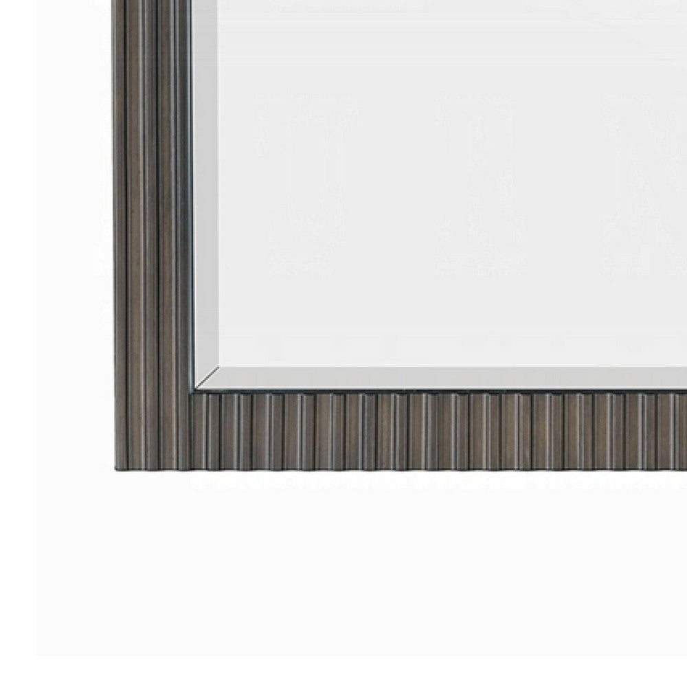 Jeh Dresser Mirror | Espresso Brown Wood | Sleek Rectangular 36x42 BM333158