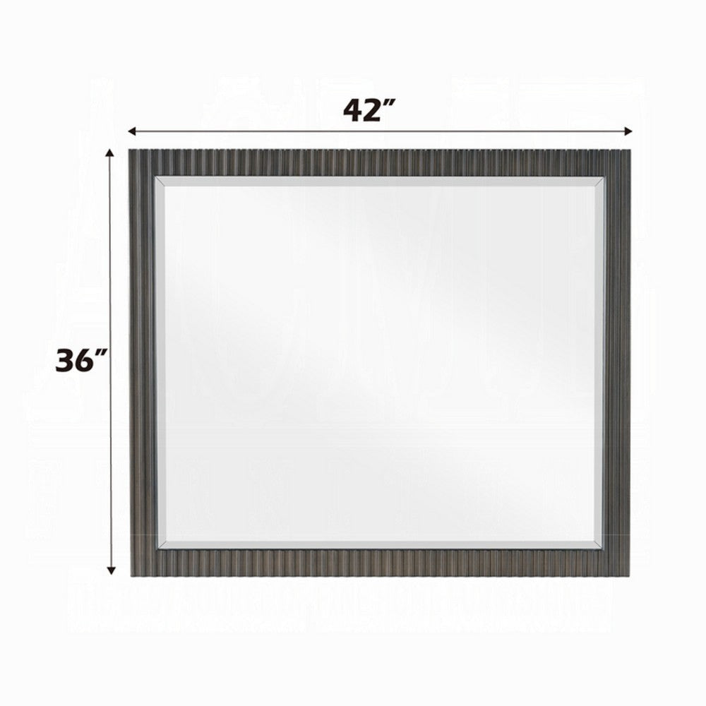 Jeh Dresser Mirror | Espresso Brown Wood | Sleek Rectangular 36x42 BM333158
