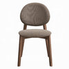 Hamza Side Dining Chair Set of 2 | Light Brown Linen | Rubberwood BM333161