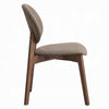 Hamza Side Dining Chair Set of 2 | Light Brown Linen | Rubberwood BM333161