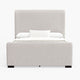 Deli King Size Bed | Gray Linen Upholstery | Modern Wingback Headboard