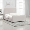 Deli Full Size Bed | Gray Linen Upholstery | Modern Wingback Headboard