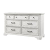 Lesy Wide Dresser | 7 Drawers | Black | Vintage White Poplar Wood BM333184