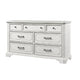 Lesy Wide Dresser | 7 Drawers | Black | Vintage White Poplar Wood BM333184