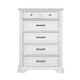 Lesy Tall Dresser Chest | 5 Drawers | Black Metal | White Poplar Wood BM333185