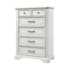 Lesy Tall Dresser Chest | 5 Drawers | Black Metal | White Poplar Wood BM333185
