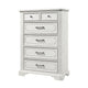 Lesy Tall Dresser Chest | 5 Drawers | Black Metal | White Poplar Wood BM333185