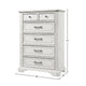 Lesy Tall Dresser Chest | 5 Drawers | Black Metal | White Poplar Wood BM333185