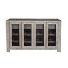 Ebb Sideboard Console | 4 Mesh Doors | Gray Solid Pine Wood 58’’ BM333197