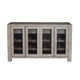 Ebb Sideboard Console | 4 Mesh Doors | Gray Solid Pine Wood 58"