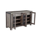 Ebb Sideboard Console | 4 Mesh Doors | Gray Solid Pine Wood 58"