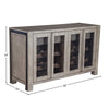 Ebb Sideboard Console | 4 Mesh Doors | Gray Solid Pine Wood 58"