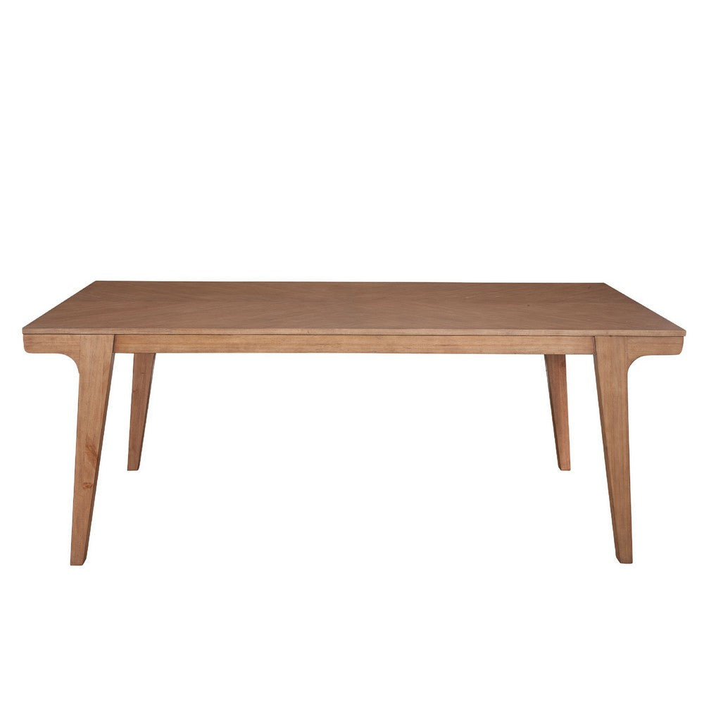 Rejo Dining Table | 78’’ Rectangular Top | Brown Solid Pine Wood BM333198
