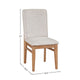 Rejo Dining Side Chair Set of 2 | Oatmeal Gray Cushion | Natural Brown BM333199