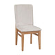 Rejo Dining Side Chair Set of 2 | Oatmeal Gray Cushion | Natural Brown