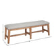Rejo Dining Bench | Oatmeal Gray Cushion | Natural Brown Pine Wood BM333200