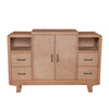 Rejo Sideboard Console 2 Door Cabinet | Natural Brown Pine Wood 54’’ BM333201