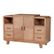 Rejo Sideboard Console 2 Door Cabinet | Natural Brown Pine Wood 54’’ BM333201
