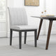 Vecy Dining Side Chair Set of 2 | Channel Gray Fabric | Vintage Black
