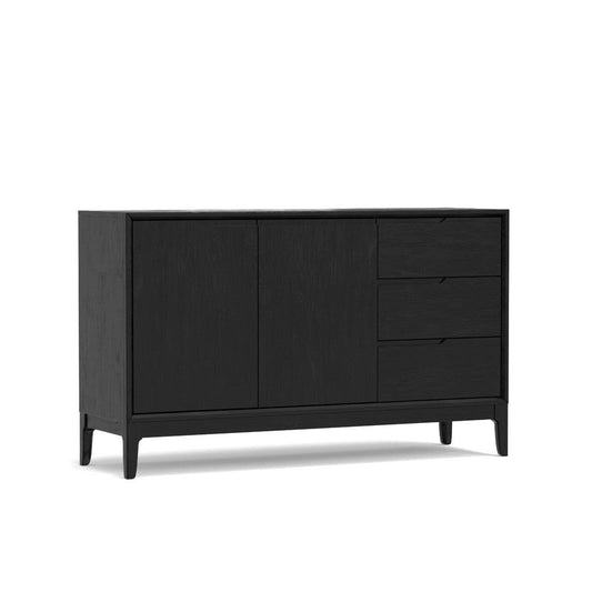 Vecy Sideboard Buffet Server | 2 Doors 3 Drawers | 60" Vintage Black