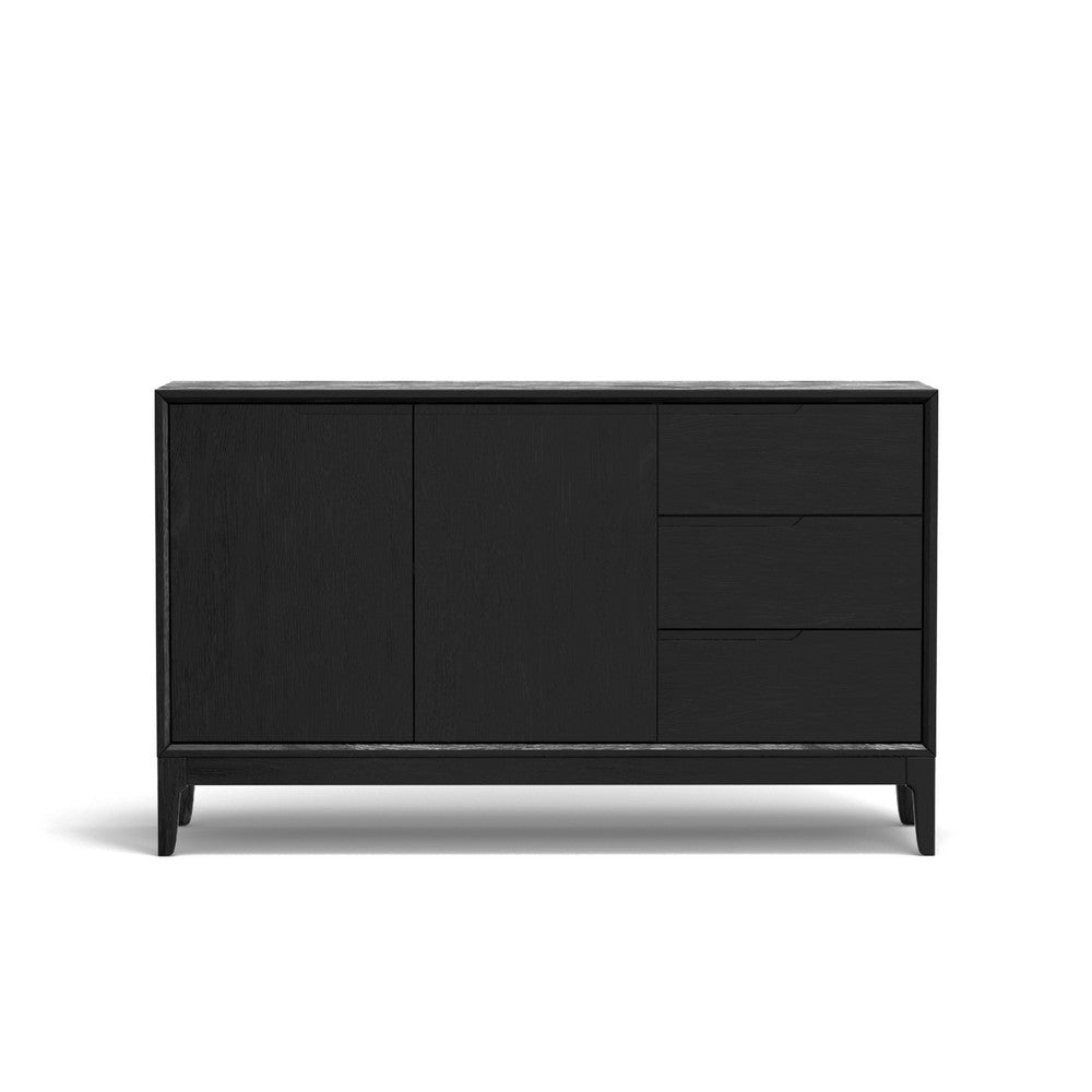 Vecy Sideboard Buffet Server | 2 Doors 3 Drawers | 60’’ Vintage Black BM333204