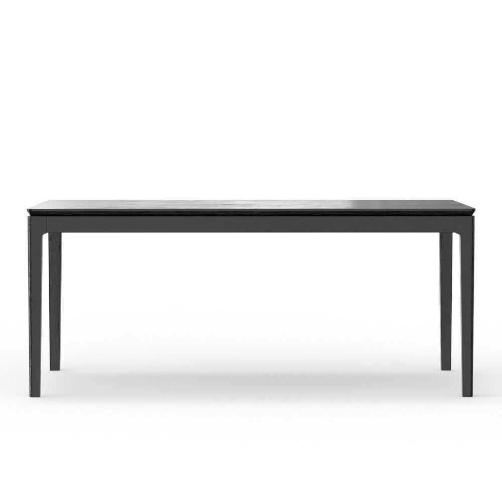 Vecy Dining Table | 72" Rectangular Top | Vintage Black Solid Wood