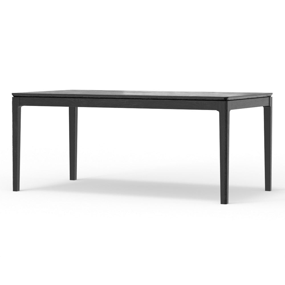Vecy Dining Table | 72’’ Rectangular Top | Vintage Black Solid Wood BM333206