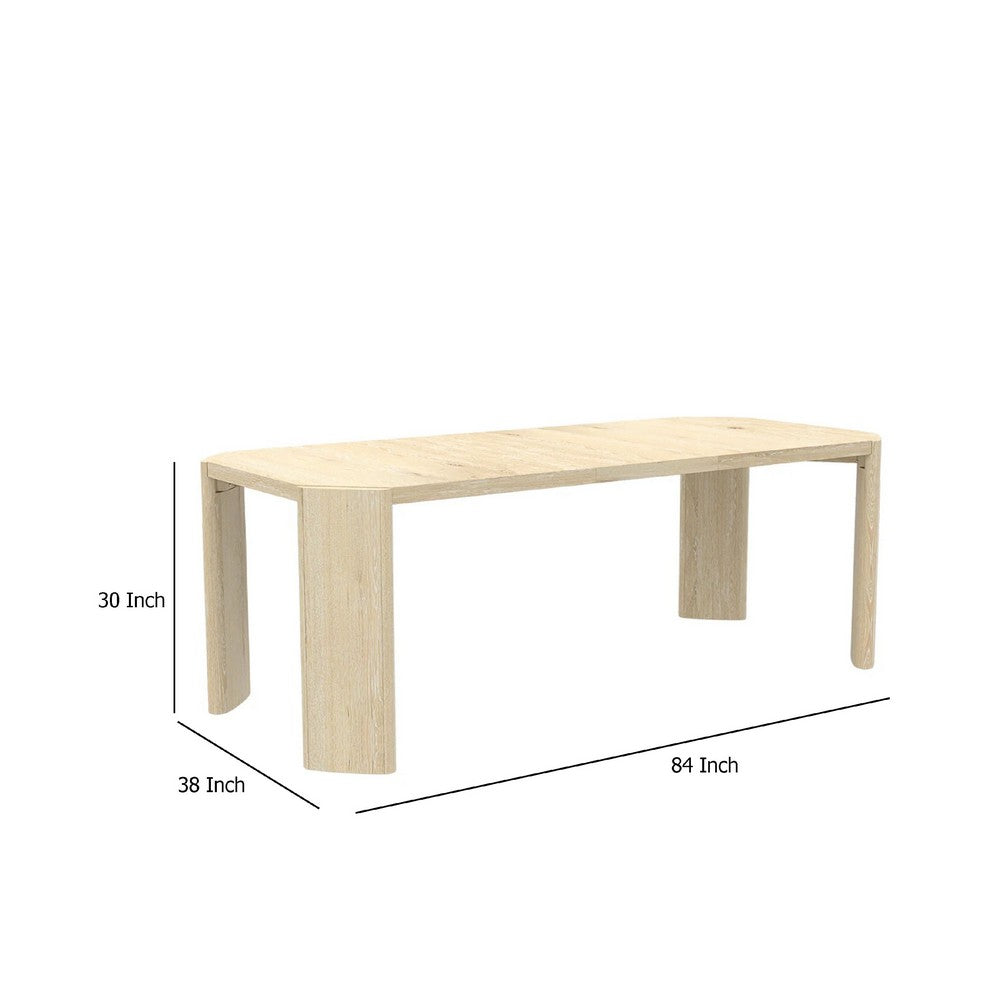 Lony Dining Table | 66-84" Expandable Top | Natural Brown Panel Legs