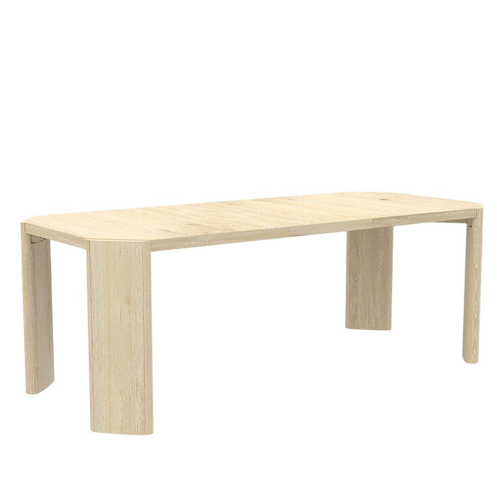 Lony Dining Table | 66-84" Expandable Top | Natural Brown Panel Legs