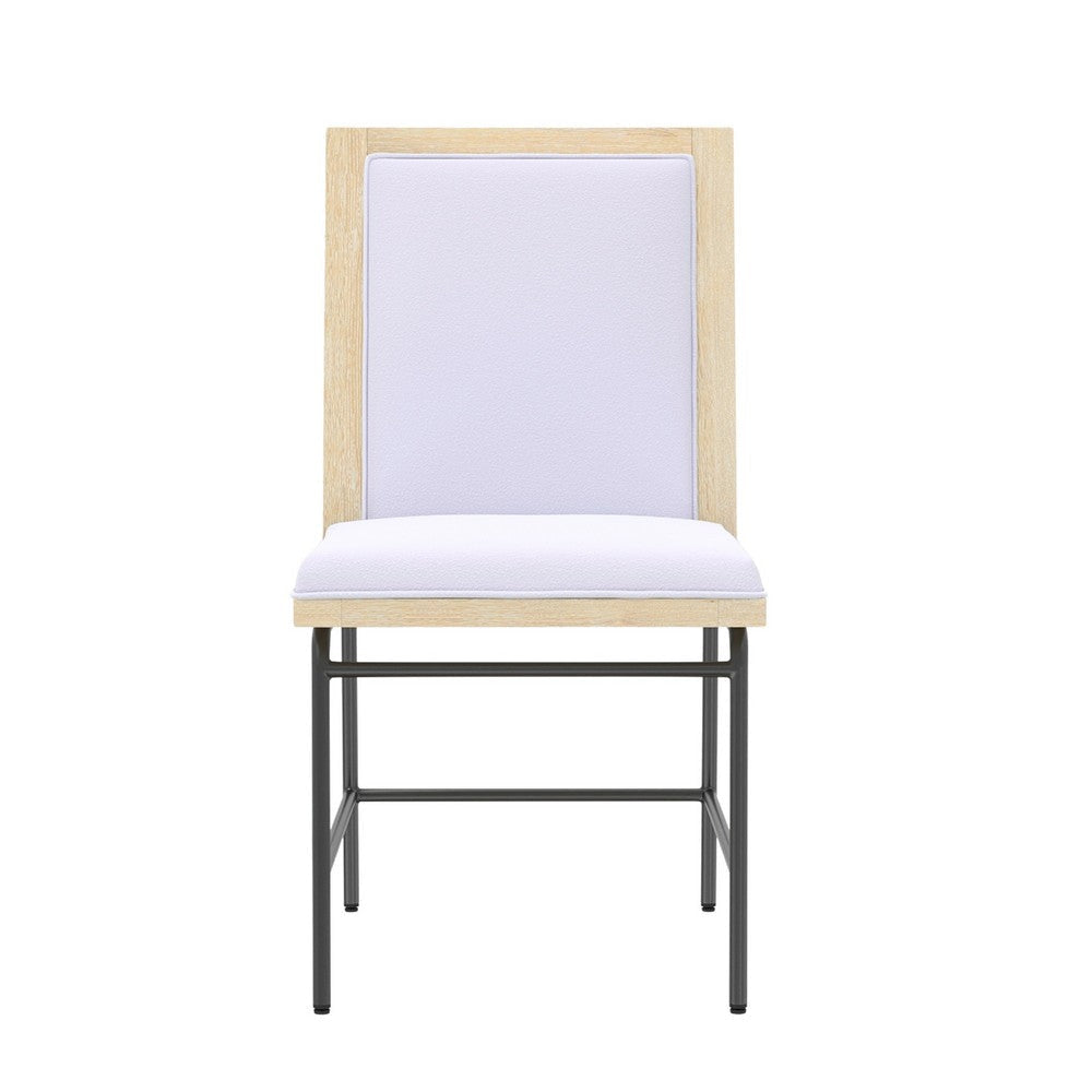 Lony Dining Side Chair Set of 2 | Gray Seat n Back | Black Metal Frame BM333211