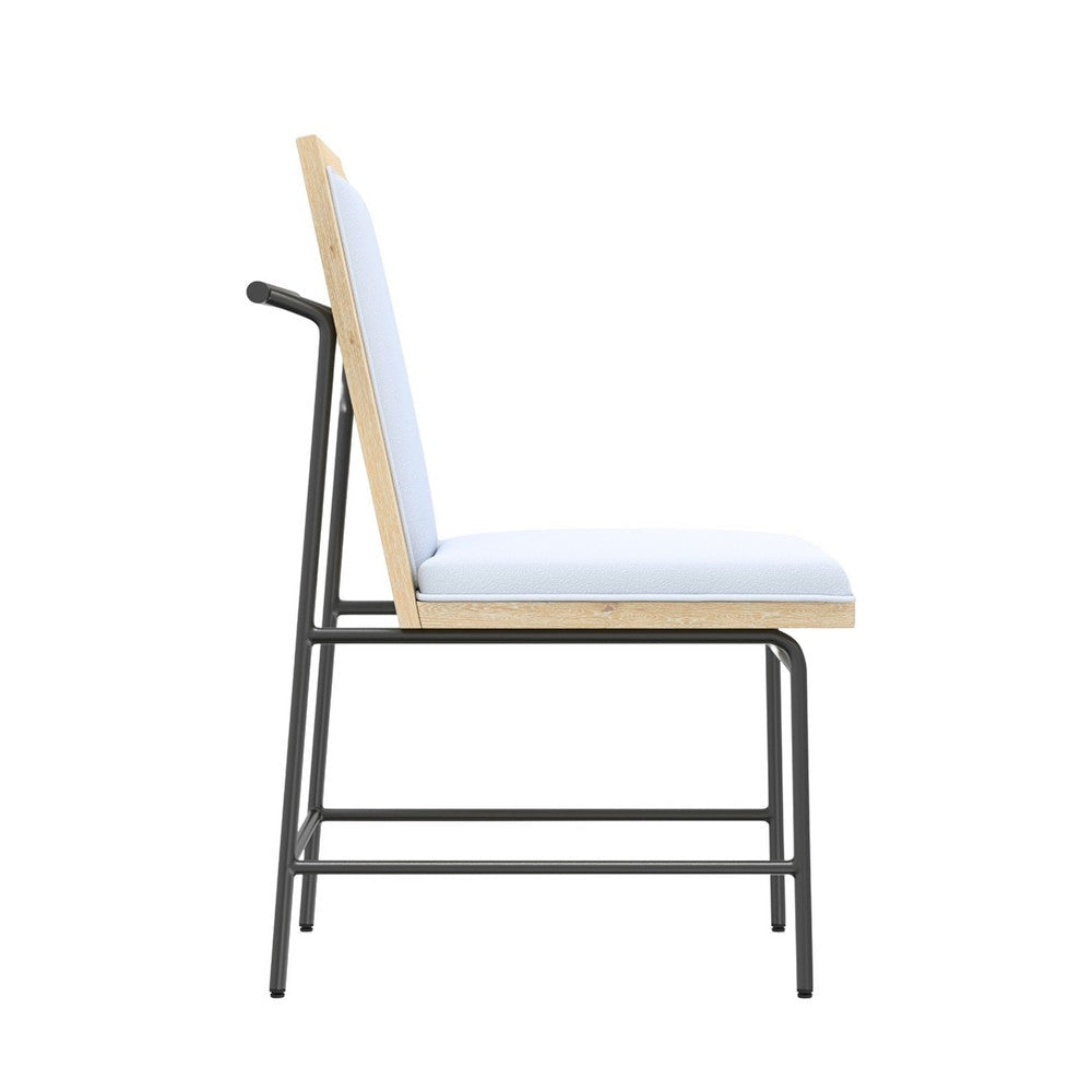 Lony Dining Side Chair Set of 2 | Gray Seat n Back | Black Metal Frame BM333211
