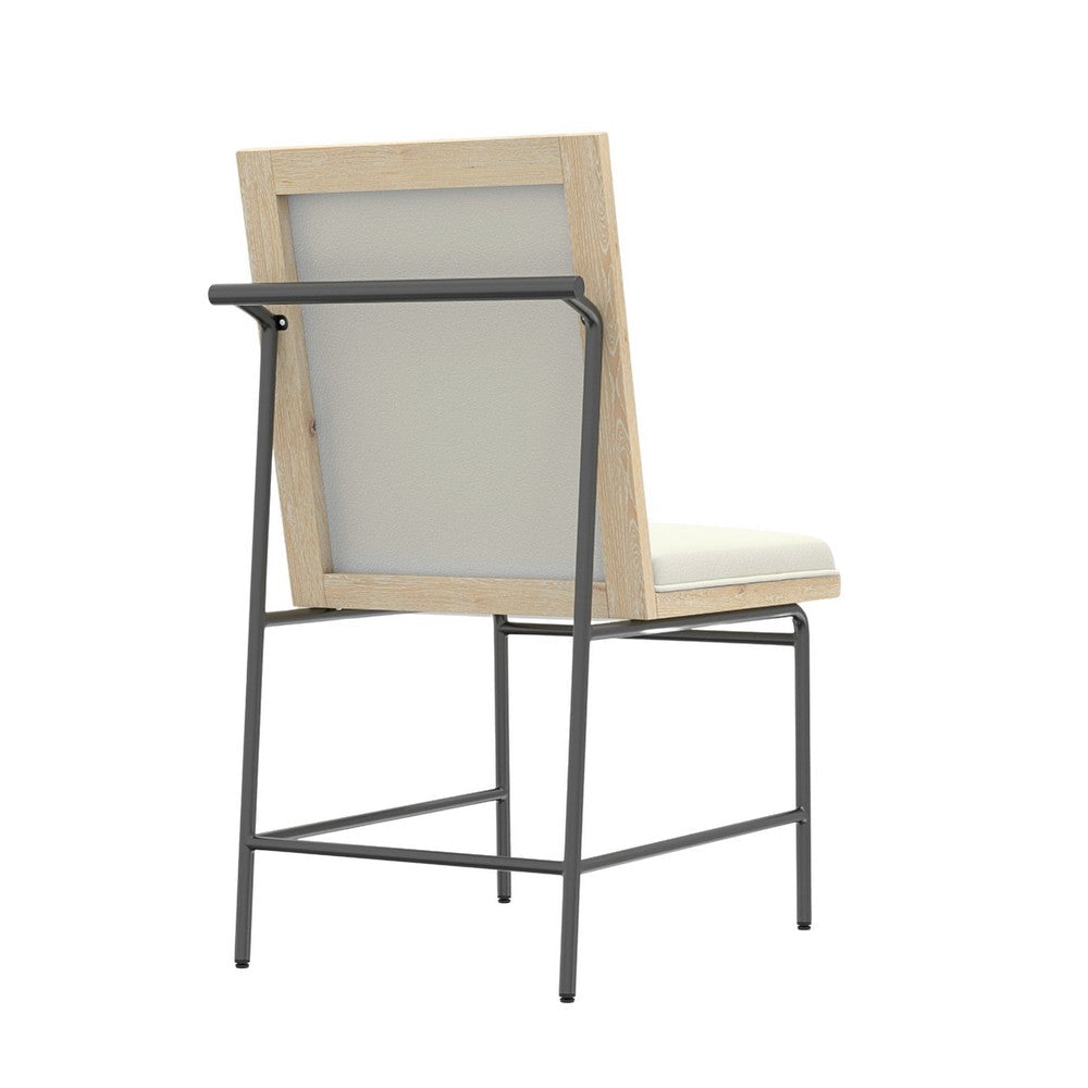 Lony Dining Side Chair Set of 2 | Gray Seat n Back | Black Metal Frame BM333211