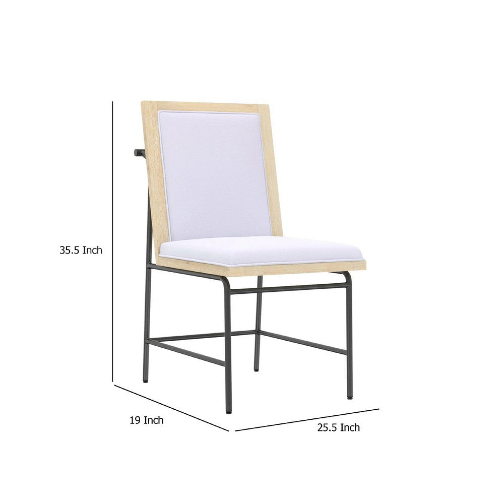 Lony Dining Side Chair Set of 2 | Gray Seat n Back | Black Metal Frame BM333211