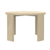 Lony Dining Table | 47" Round Top | Modern Panel Legs | Natural Brown