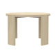Lony Dining Table | 47" Round Top | Modern Panel Legs | Natural Brown