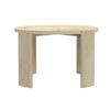 Lony Dining Table | 47" Round Top | Modern Panel Legs | Natural Brown
