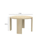 Lony Dining Table | 47" Round Top | Modern Panel Legs | Natural Brown