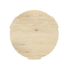 Lony Coffee Table | 42" Round Top | Modern Panel Legs | Natural Brown