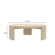 Lony Coffee Table | 42" Round Top | Modern Panel Legs | Natural Brown