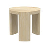 Lony Side End Table | 20’’ Round | Modern Panel Legs | Natural Brown BM333214