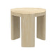 Lony Side End Table | 20’’ Round | Modern Panel Legs | Natural Brown BM333214