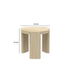 Lony Side End Table | 20’’ Round | Modern Panel Legs | Natural Brown BM333214